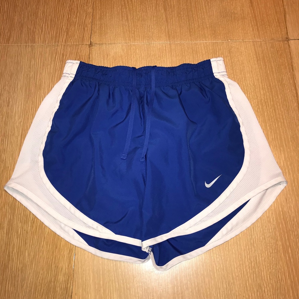 Nike Dri-FIT Tempo Running Shorts Royal BlueMesh Trim Womens XS Walking Athletic